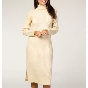 Cream turtleneck sweater dress - size Medium